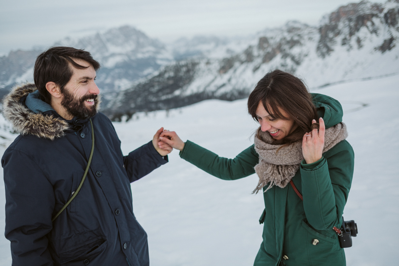 Couple Shooting, elopement at Passo Giau,Dolomites by AlbatrossDestinationWeddings