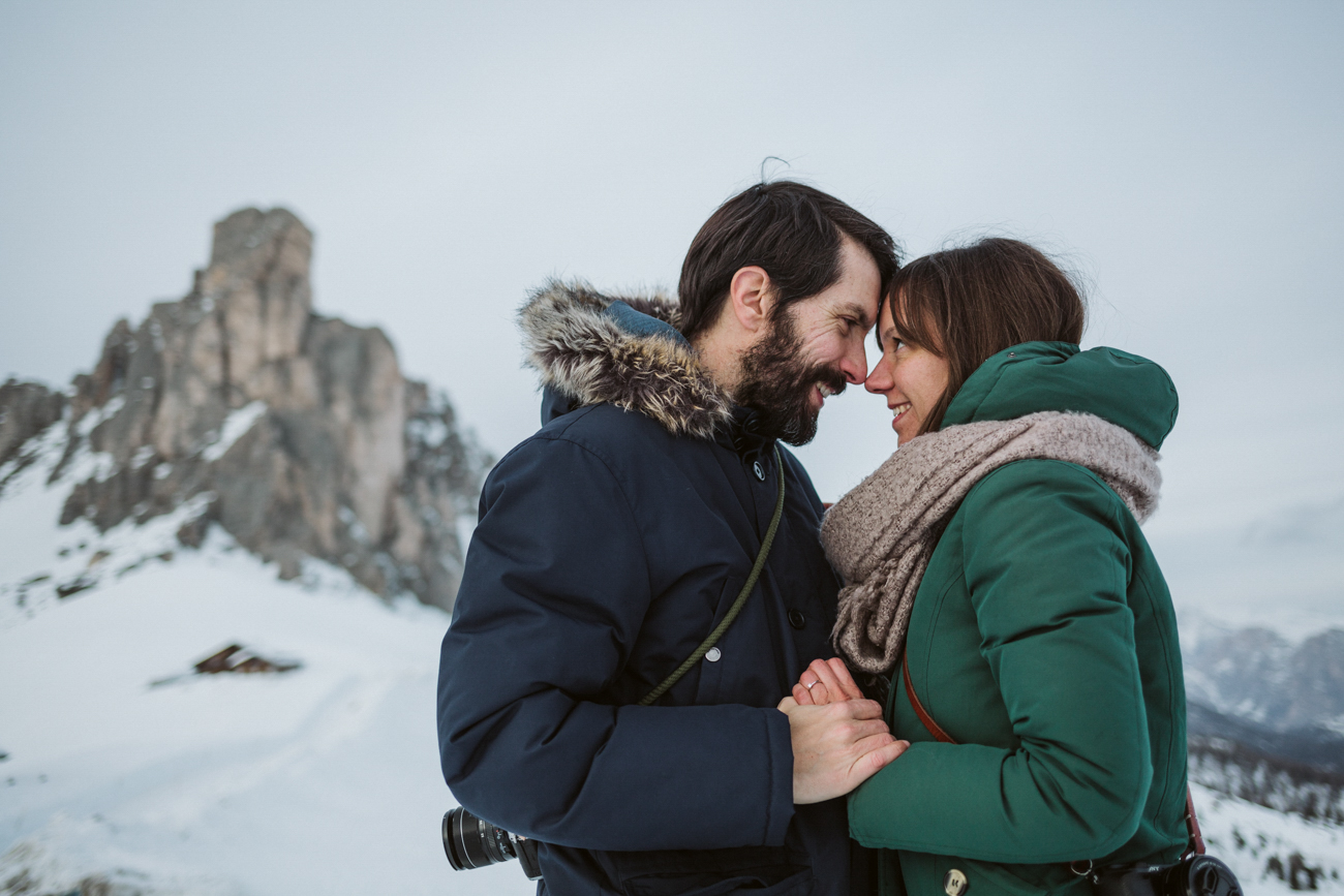 Couple Shooting, elopement at Passo Giau,Dolomites by AlbatrossDestinationWeddings